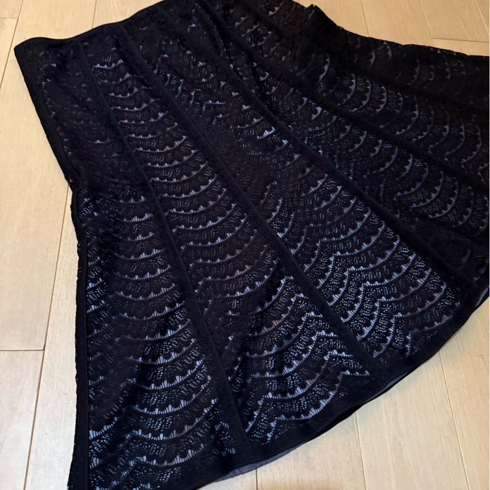 Sigrid Olsen Black Lace Circle Skirt